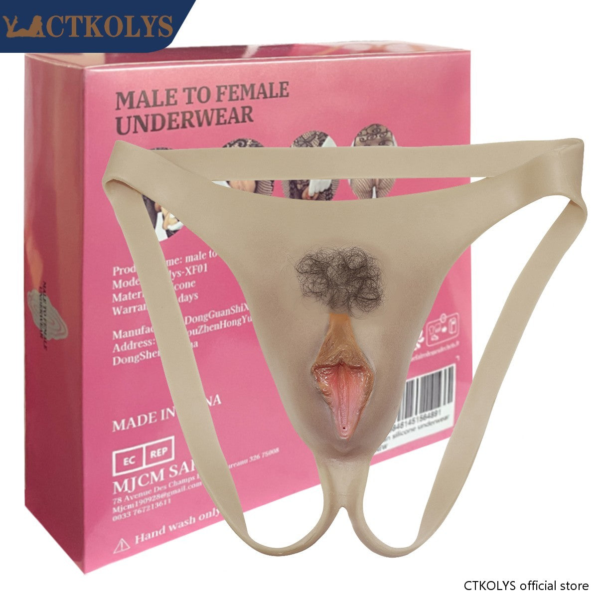 CTKOLS Transvestit Crossdressing Silicone Fake Artificial Vagina Pad Realista Pussy Underwear Sissy Boy Drag Queen Transgender