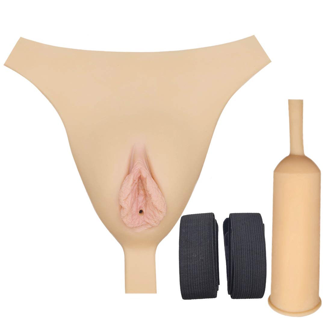 Fake Girl Underwear Transgender Thong Crossdresser Silicone Gaff Pantyhose Camel Toe Sissy Men