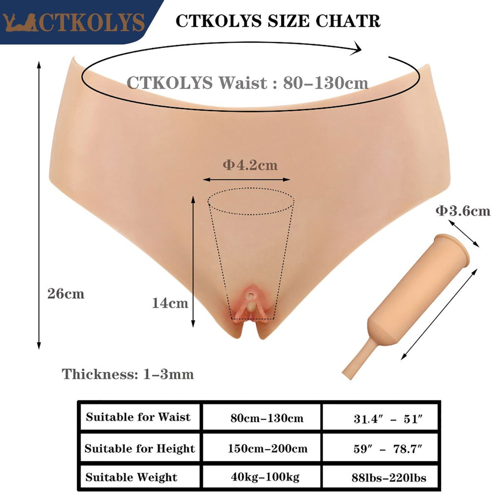 CTKOLYS Crossdresser Panties -CV11- Camel Toe Control Panty Hiding Gaff Boxer Briefs for Crossdresser Transgender Shemale