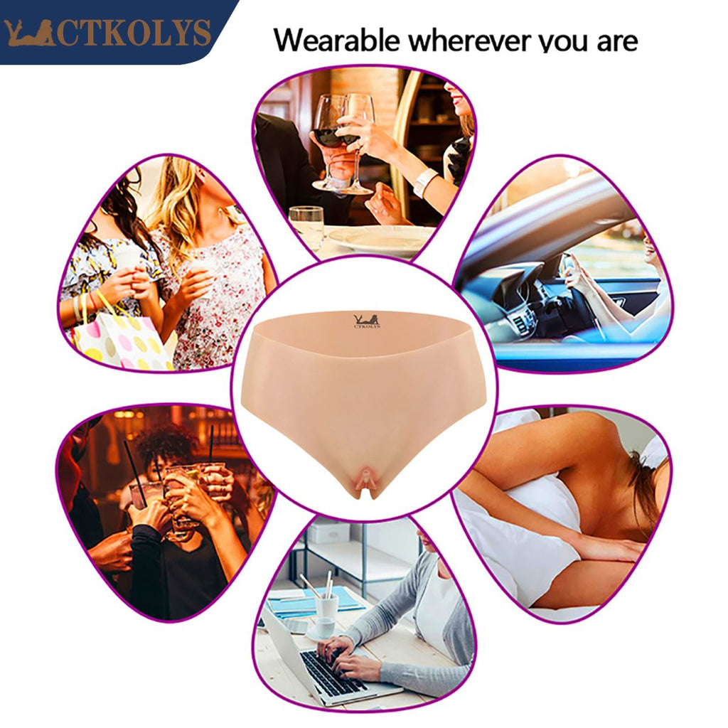 CTKOLYS Crossdresser Panties -CV11- Camel Toe Control Panty Hiding Gaff Boxer Briefs for Crossdresser Transgender Shemale