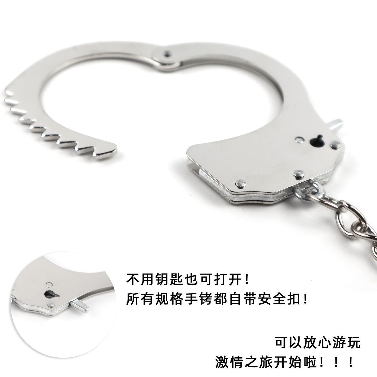 CTKOLYS Metal game handcuffs police handcuffs children's toy handcuffs for Halloween stage