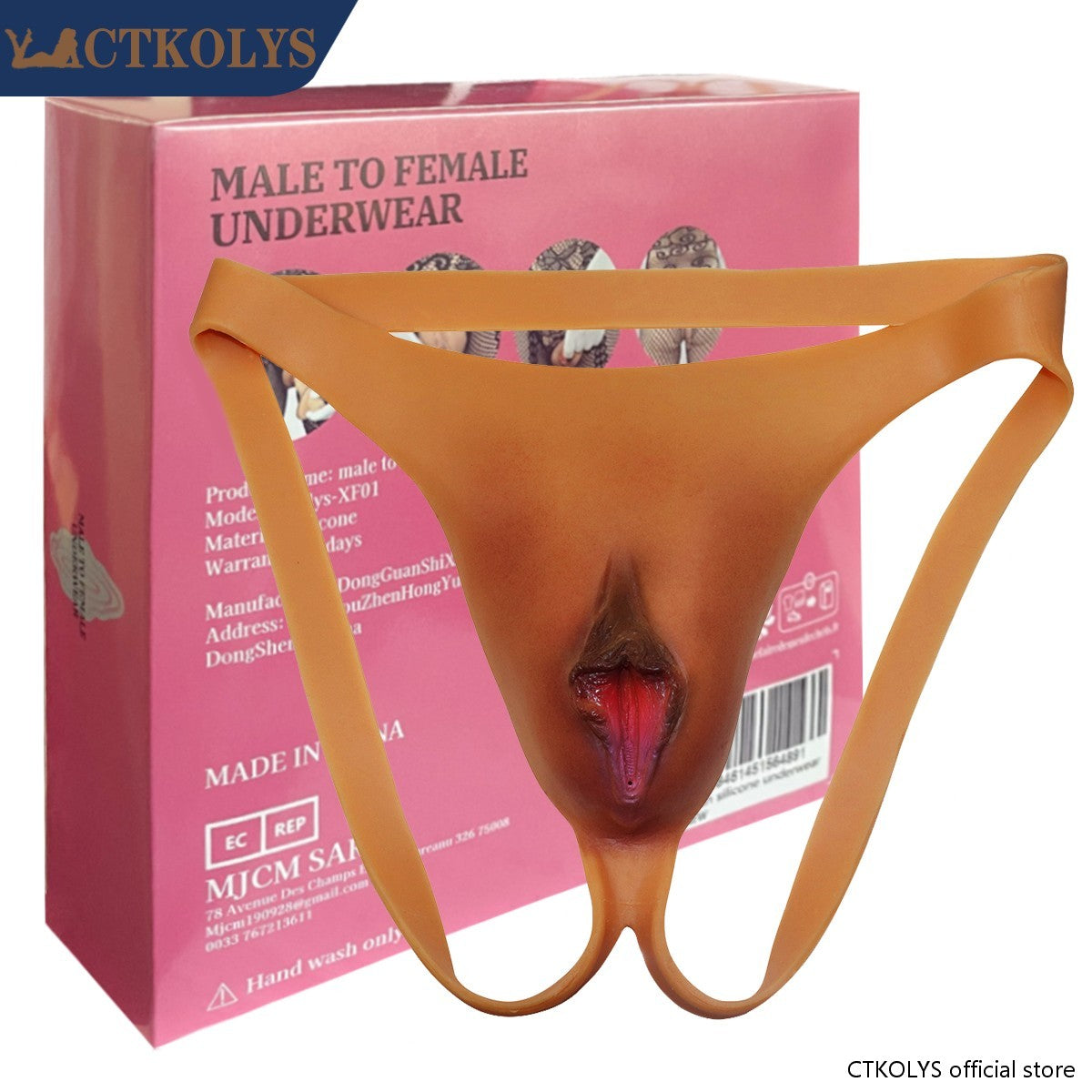 CTKOLS Transvestit Crossdressing Silicone Fake Artificial Vagina Pad Realista Pussy Underwear Sissy Boy Drag Queen Transgender