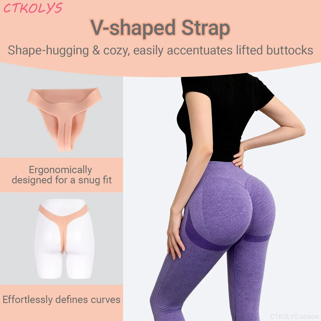Silicone Fake Vagina Panty Pussy Tucking Gaff Panties