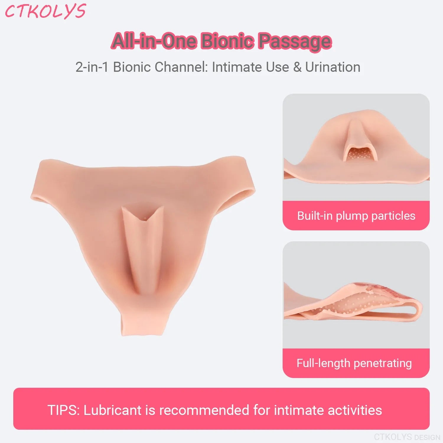 Silicone Fake Vagina Panty Pussy Tucking Gaff Panties