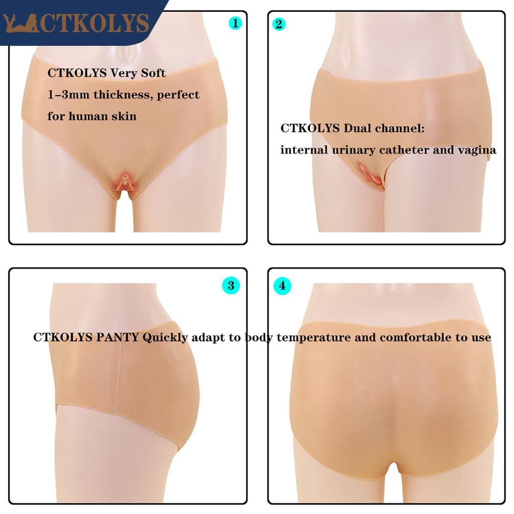 CTKOLYS Crossdresser Panties -CV11- Camel Toe Control Panty Hiding Gaff Boxer Briefs for Crossdresser Transgender Shemale