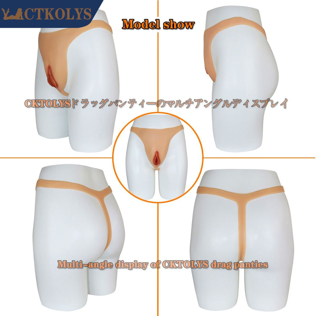 CTKOLYS Men's Hiding Gaff Panty Crossdressing Panties Realistic Camel Toes for Crossdresser Transgender