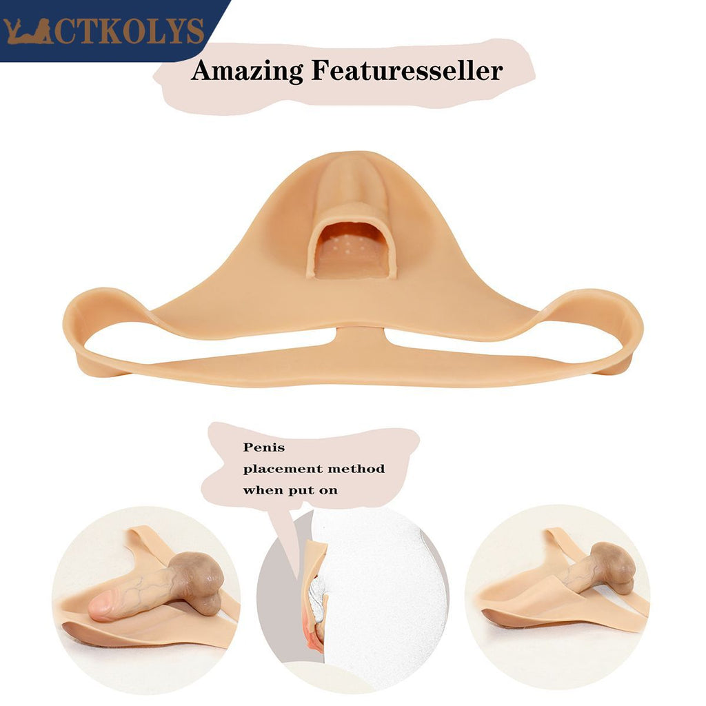 CTKOLYS Men's Hiding Gaff Panty Crossdressing Panties Realistic Camel Toes for Crossdresser Transgender