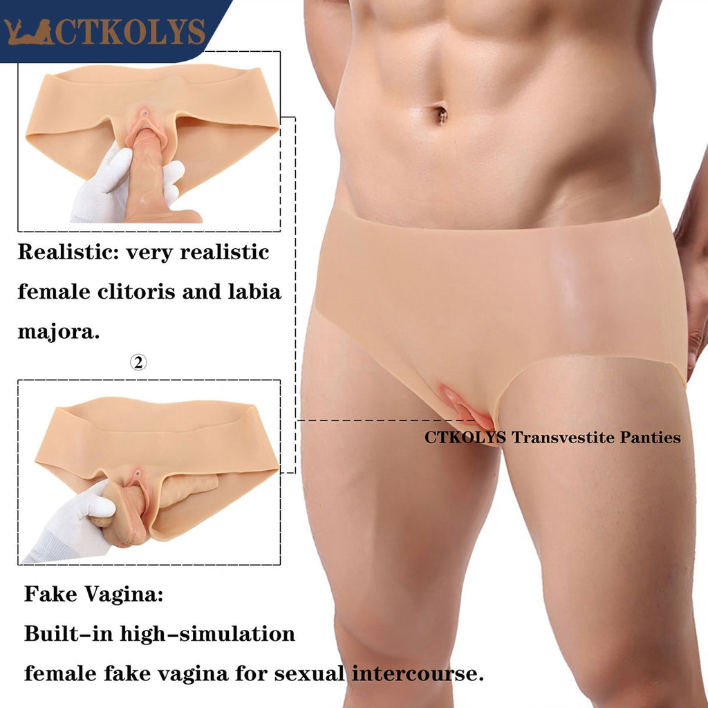 CTKOLYS Crossdresser Panties -CV11- Camel Toe Control Panty Hiding Gaff Boxer Briefs for Crossdresser Transgender Shemale