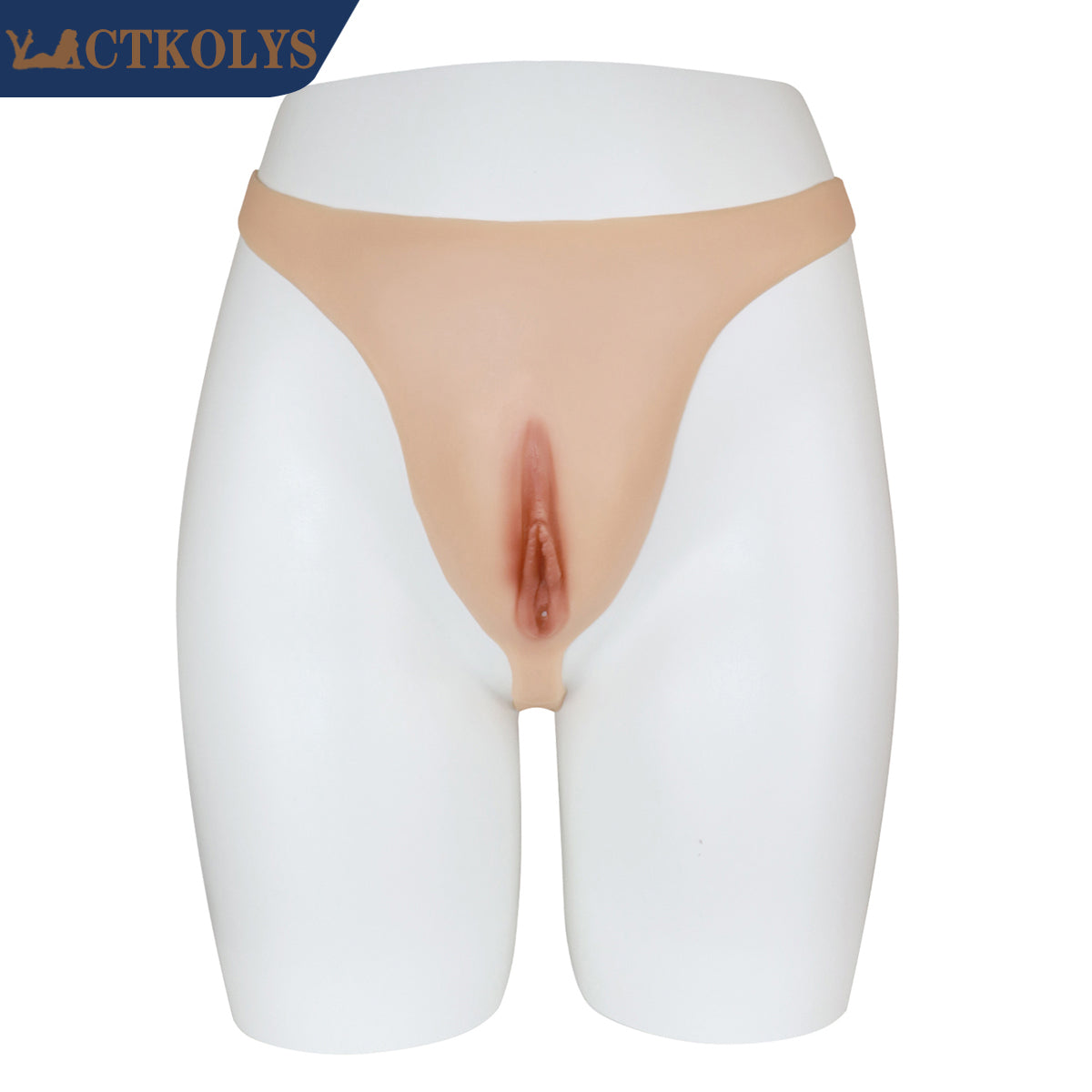 CTKOLYS Silicone Thong Hide Penis Protect Crotch Fake Vagina Shape For Crossdresser Transgender Shemale Sissy Dragqueen Cosplay