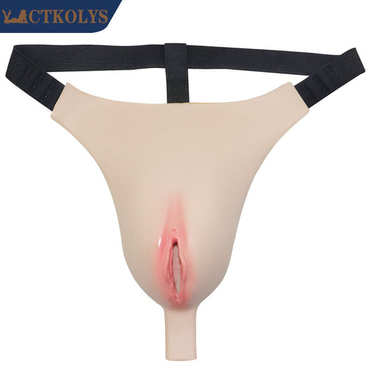 CTKOLYS Silicone Fake Vagina Underwear Briefs Panties Hiding Penis For Crossdresser Transgender Shemale Dragqueen Cosplay Gays