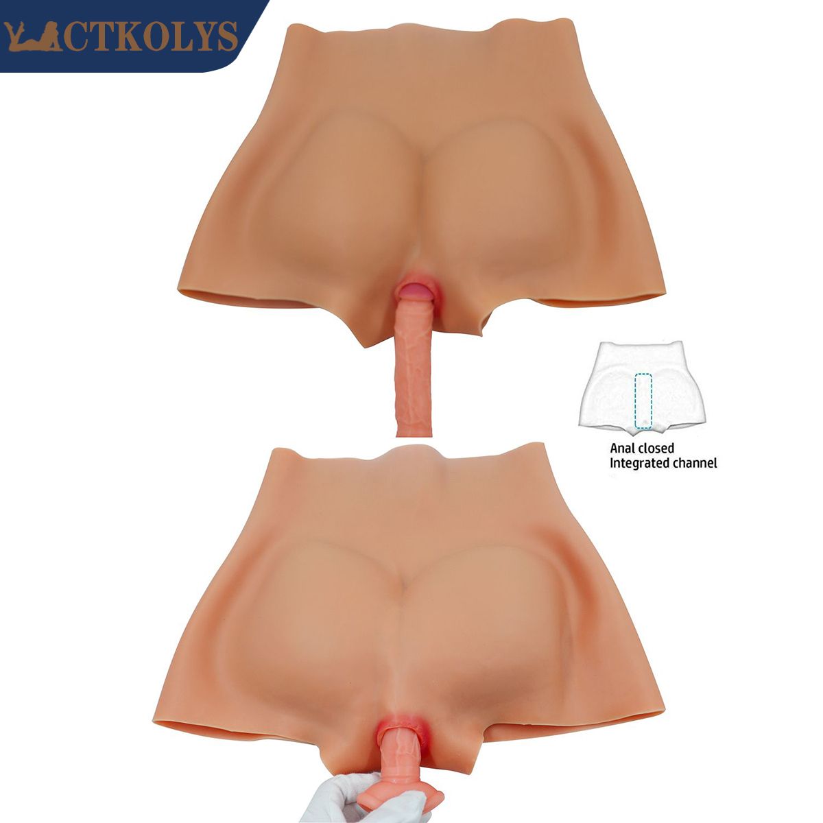 CTKOLYS Fake Vagina Underwear Pussy Pants  Silicone Realistic Panties Boxer Briefs Artificial Sex Fake Enhance