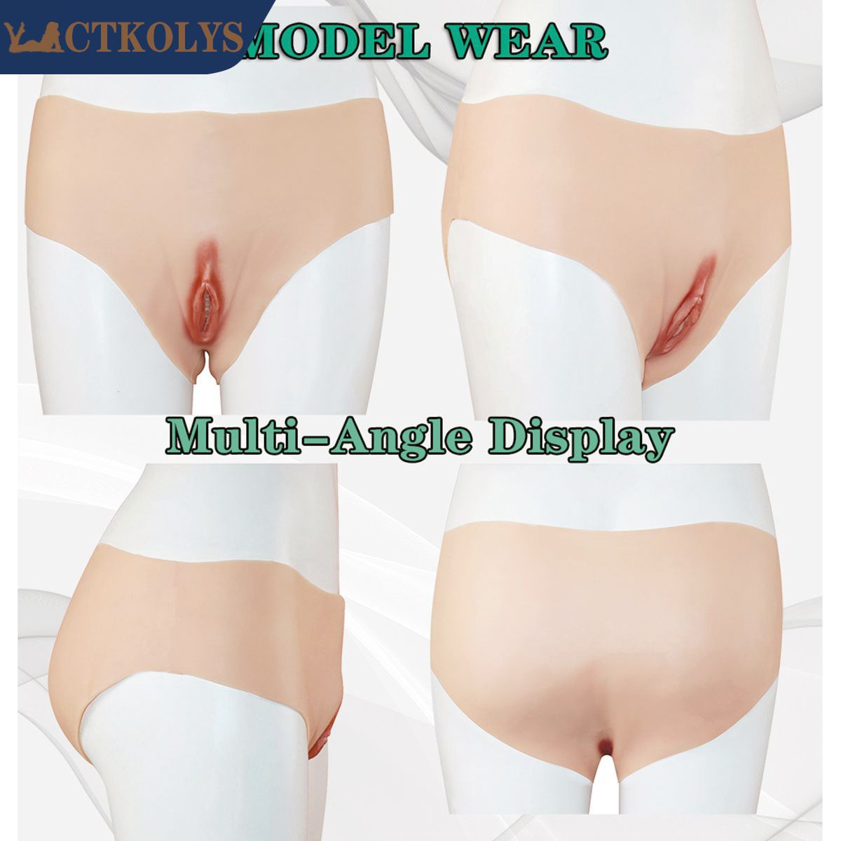 CTKOLYS Men Silicone Fake Vagina Underwear Panties Hiding Gaff Penetratable Realistic Pussy for Crossdresser Transgender Shemale