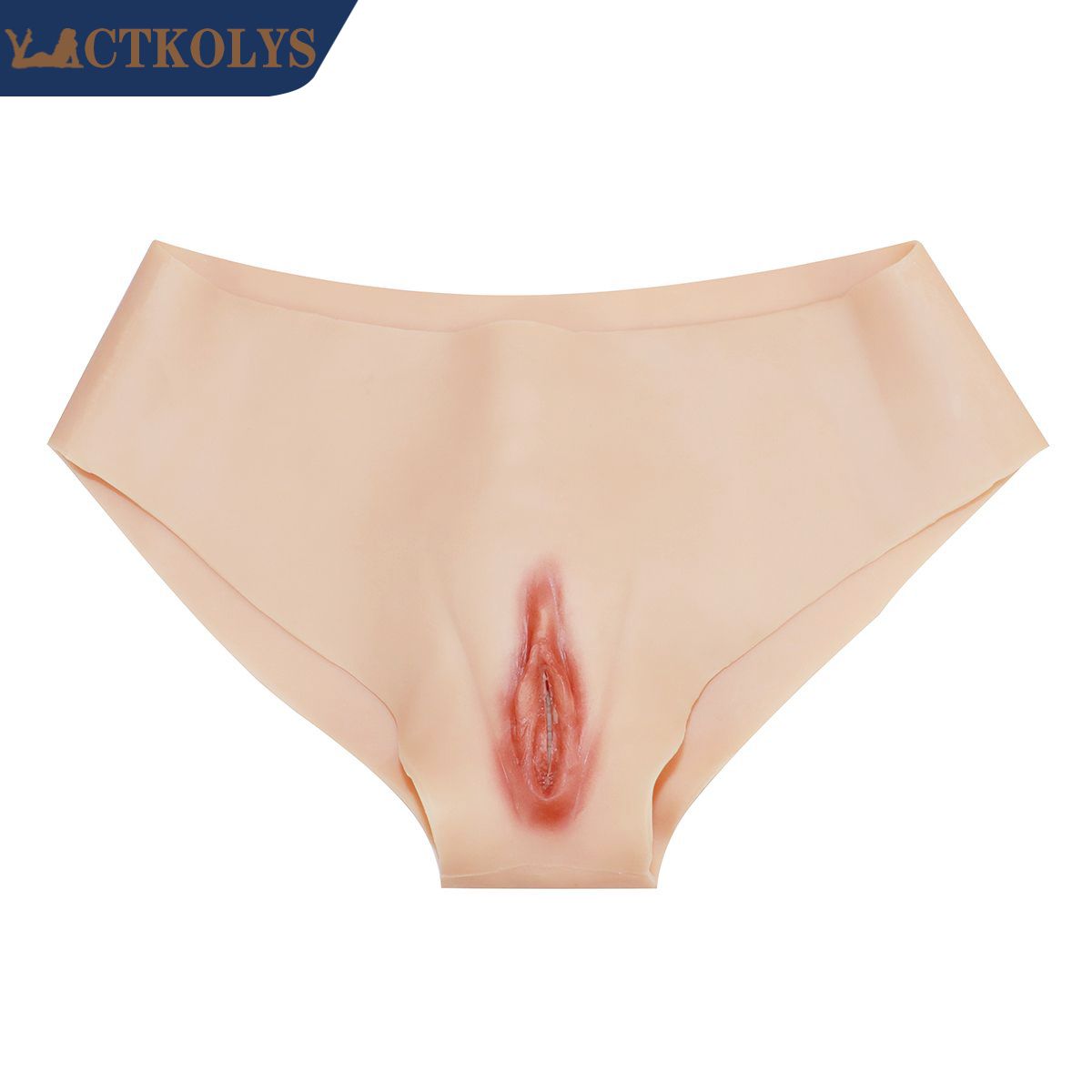 CTKOLYS Men Silicone Fake Vagina Underwear Panties Hiding Gaff Penetratable Realistic Pussy for Crossdresser Transgender Shemale